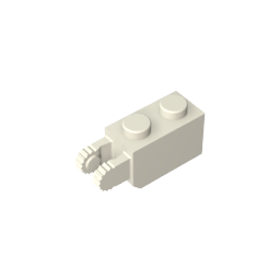 GDS-827 - Hinge Brick 1 x 2 Locking with 2 Fingers Vertical End, 9 Teeth