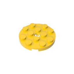 GDS-841 - Plate Round 4 x 4 with Pin Hole