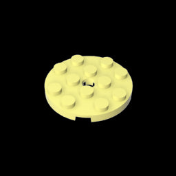 GDS-841 - Plate Round 4 x 4 with Pin Hole
