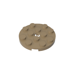 GDS-841 - Plate Round 4 x 4 with Pin Hole