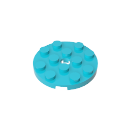 GDS-841 - Plate Round 4 x 4 with Pin Hole