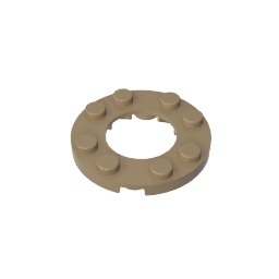 GDS-842 - Plate Round 4 x 4 with 2 x 2 Hole