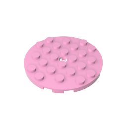 GDS-843 - Plate Round 6 x 6 with Hole
