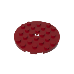 GDS-843 - Plate Round 6 x 6 with Hole