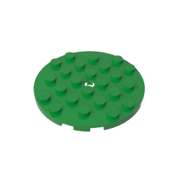 GDS-843 - Plate Round 6 x 6 with Hole