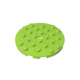 GDS-843 - Plate Round 6 x 6 with Hole
