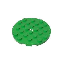 GDS-843 - Plate Round 6 x 6 with Hole