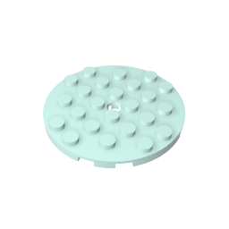GDS-843 - Plate Round 6 x 6 with Hole