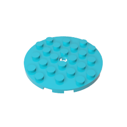 GDS-843 - Plate Round 6 x 6 with Hole