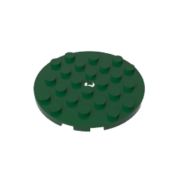 GDS-843 - Plate Round 6 x 6 with Hole