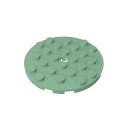 GDS-843 - Plate Round 6 x 6 with Hole