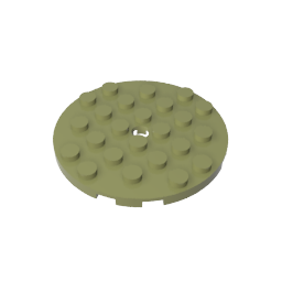 GDS-843 - Plate Round 6 x 6 with Hole