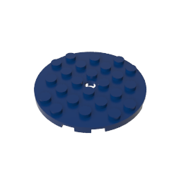 GDS-843 - Plate Round 6 x 6 with Hole