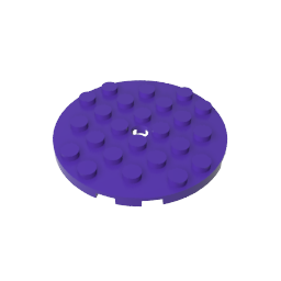 GDS-843 - Plate Round 6 x 6 with Hole