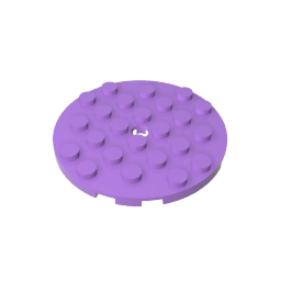 GDS-843 - Plate Round 6 x 6 with Hole