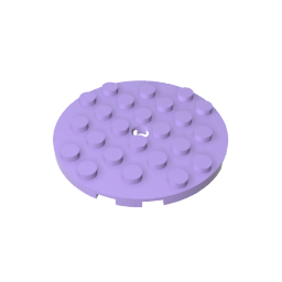 GDS-843 - Plate Round 6 x 6 with Hole