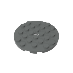 GDS-843 - Plate Round 6 x 6 with Hole