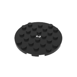 GDS-843 - Plate Round 6 x 6 with Hole