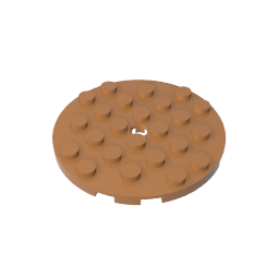 GDS-843 - Plate Round 6 x 6 with Hole