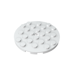 GDS-843 - Plate Round 6 x 6 with Hole