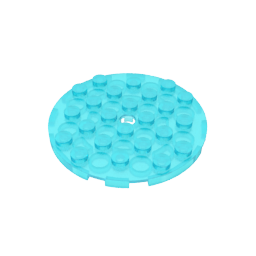 GDS-843 - Plate Round 6 x 6 with Hole