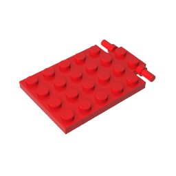 GDS-844 - Plate Special 4 x 6 with Trap Door Hinge [Long Pins]