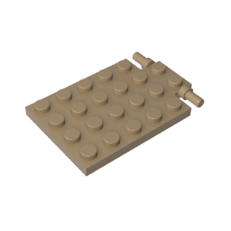 GDS-844 - Plate Special 4 x 6 with Trap Door Hinge [Long Pins]