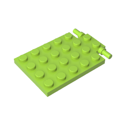 GDS-844 - Plate Special 4 x 6 with Trap Door Hinge [Long Pins]