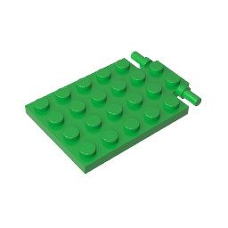 GDS-844 - Plate Special 4 x 6 with Trap Door Hinge [Long Pins]