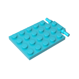 GDS-844 - Plate Special 4 x 6 with Trap Door Hinge [Long Pins]