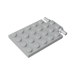 GDS-844 - Plate Special 4 x 6 with Trap Door Hinge [Long Pins]
