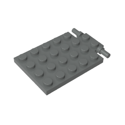 GDS-844 - Plate Special 4 x 6 with Trap Door Hinge [Long Pins]