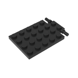 GDS-844 - Plate Special 4 x 6 with Trap Door Hinge [Long Pins]
