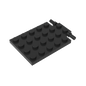 GDS-844 - Plate Special 4 x 6 with Trap Door Hinge [Long Pins]