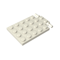 GDS-844 - Plate Special 4 x 6 with Trap Door Hinge [Long Pins]