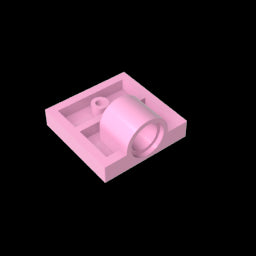 GDS-848 - Plate Special 2 x 2 with 1 Pin Hole [Complete Underside Rib]