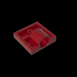 GDS-848 - Plate Special 2 x 2 with 1 Pin Hole [Complete Underside Rib]