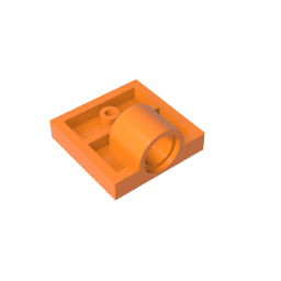GDS-848 - Plate Special 2 x 2 with 1 Pin Hole [Complete Underside Rib]
