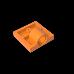 GDS-848 - Plate Special 2 x 2 with 1 Pin Hole [Complete Underside Rib]