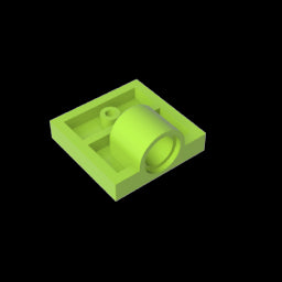 GDS-848 - Plate Special 2 x 2 with 1 Pin Hole [Complete Underside Rib]