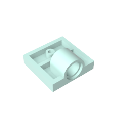 GDS-848 - Plate Special 2 x 2 with 1 Pin Hole [Complete Underside Rib]