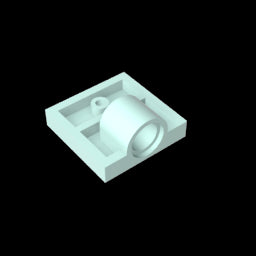 GDS-848 - Plate Special 2 x 2 with 1 Pin Hole [Complete Underside Rib]