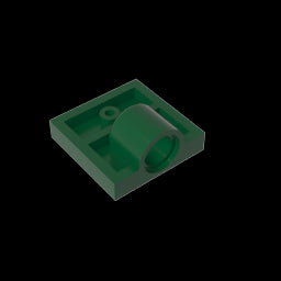 GDS-848 - Plate Special 2 x 2 with 1 Pin Hole [Complete Underside Rib]