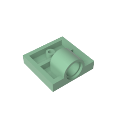 GDS-848 - Plate Special 2 x 2 with 1 Pin Hole [Complete Underside Rib]