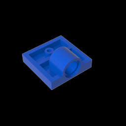 GDS-848 - Plate Special 2 x 2 with 1 Pin Hole [Complete Underside Rib]