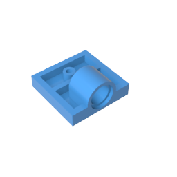 GDS-848 - Plate Special 2 x 2 with 1 Pin Hole [Complete Underside Rib]