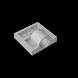 GDS-848 - Plate Special 2 x 2 with 1 Pin Hole [Complete Underside Rib]