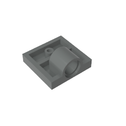 GDS-848 - Plate Special 2 x 2 with 1 Pin Hole [Complete Underside Rib]