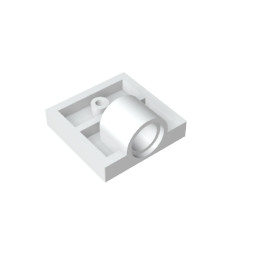 GDS-848 - Plate Special 2 x 2 with 1 Pin Hole [Complete Underside Rib]
