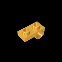 GDS-854 - Plate Special 1 x 2 with Pin Hole